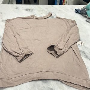 Free People Movement Cold Shoulder Crewneck